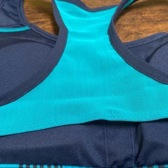 Reebok Women's Running Essentials Racer Bra, Color: Sea Tea, LARGE - Picture 3 of 7